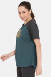 Rosaline Yale University Crop Length Loungewear Top - Blue Bonnet — thumbnail 2